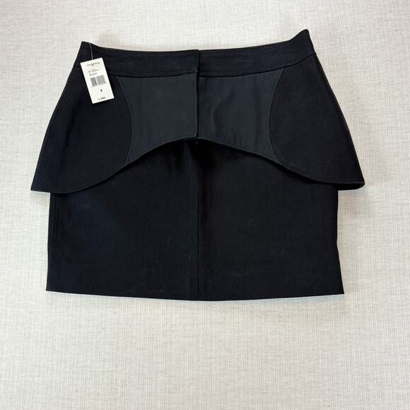 Vera Wang Couture Black Peplum 6 NWT Mini Skirt MSRP $595 - Picture 1 of 4